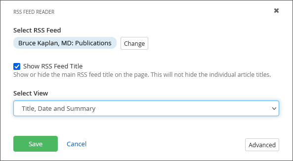 PubMed RSS Feed -- Step 9