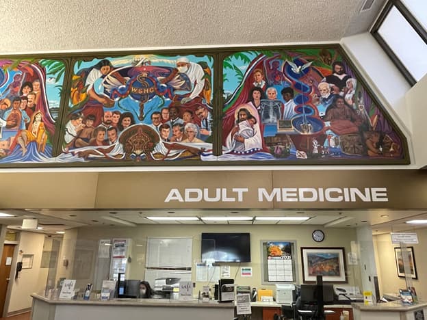 Adult Medicine Mural and Adult Medicine Signage