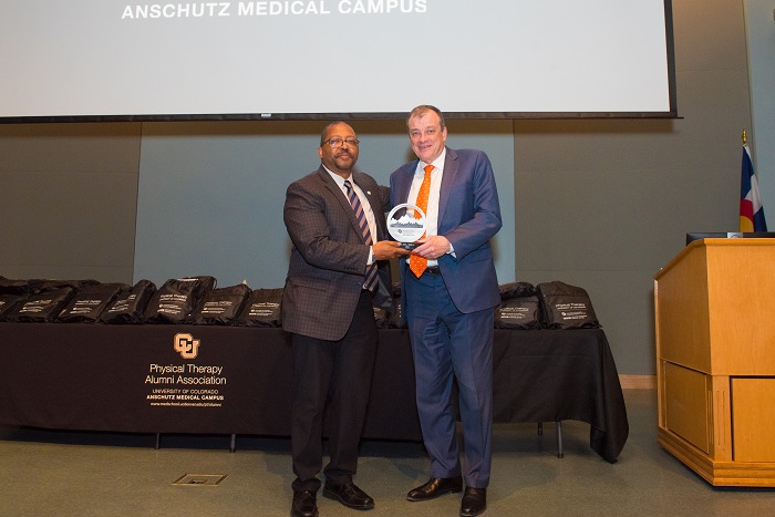 Dean Reilly receiving the Lawrence Award