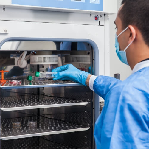 Image of  a man working in a lab