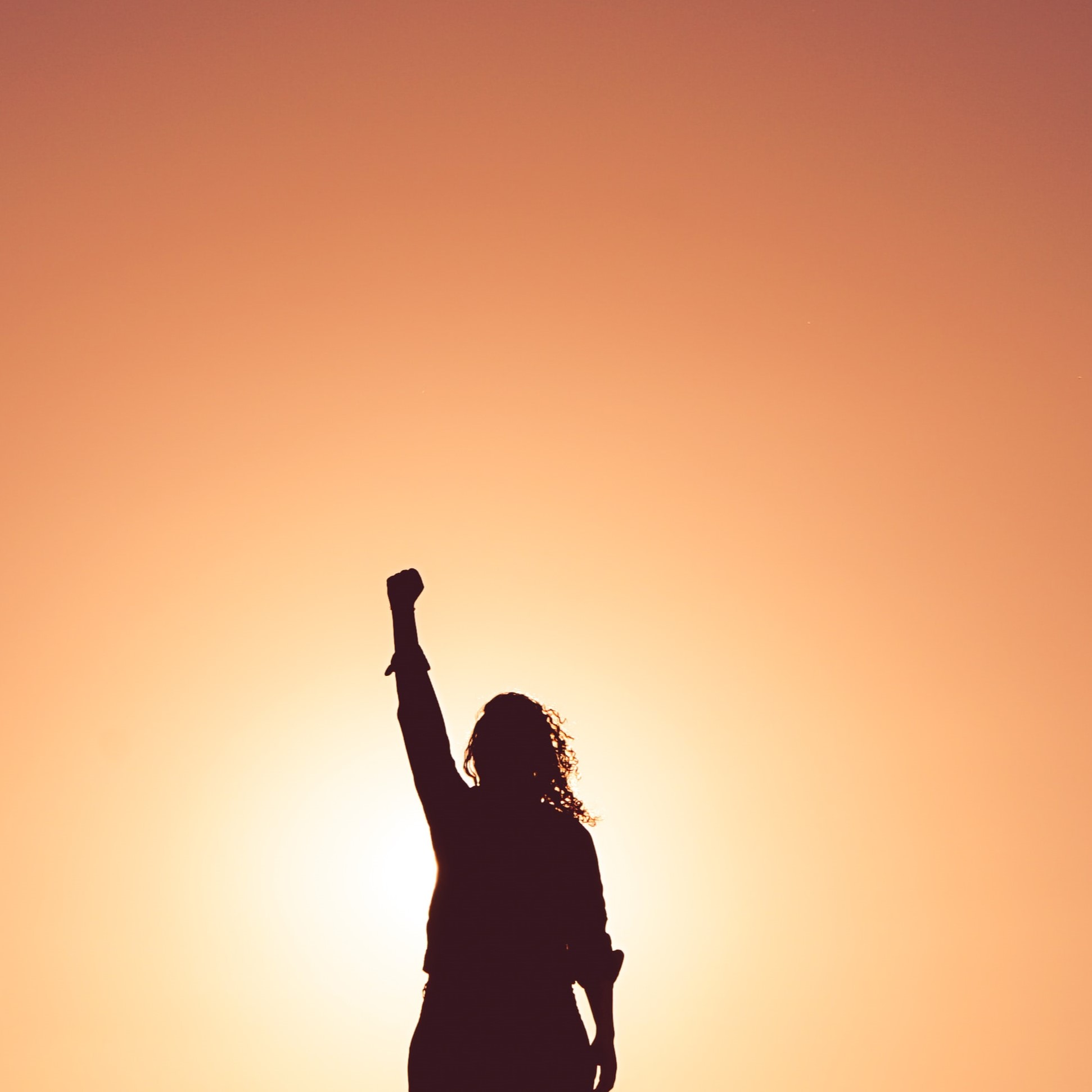 Woman celebrating