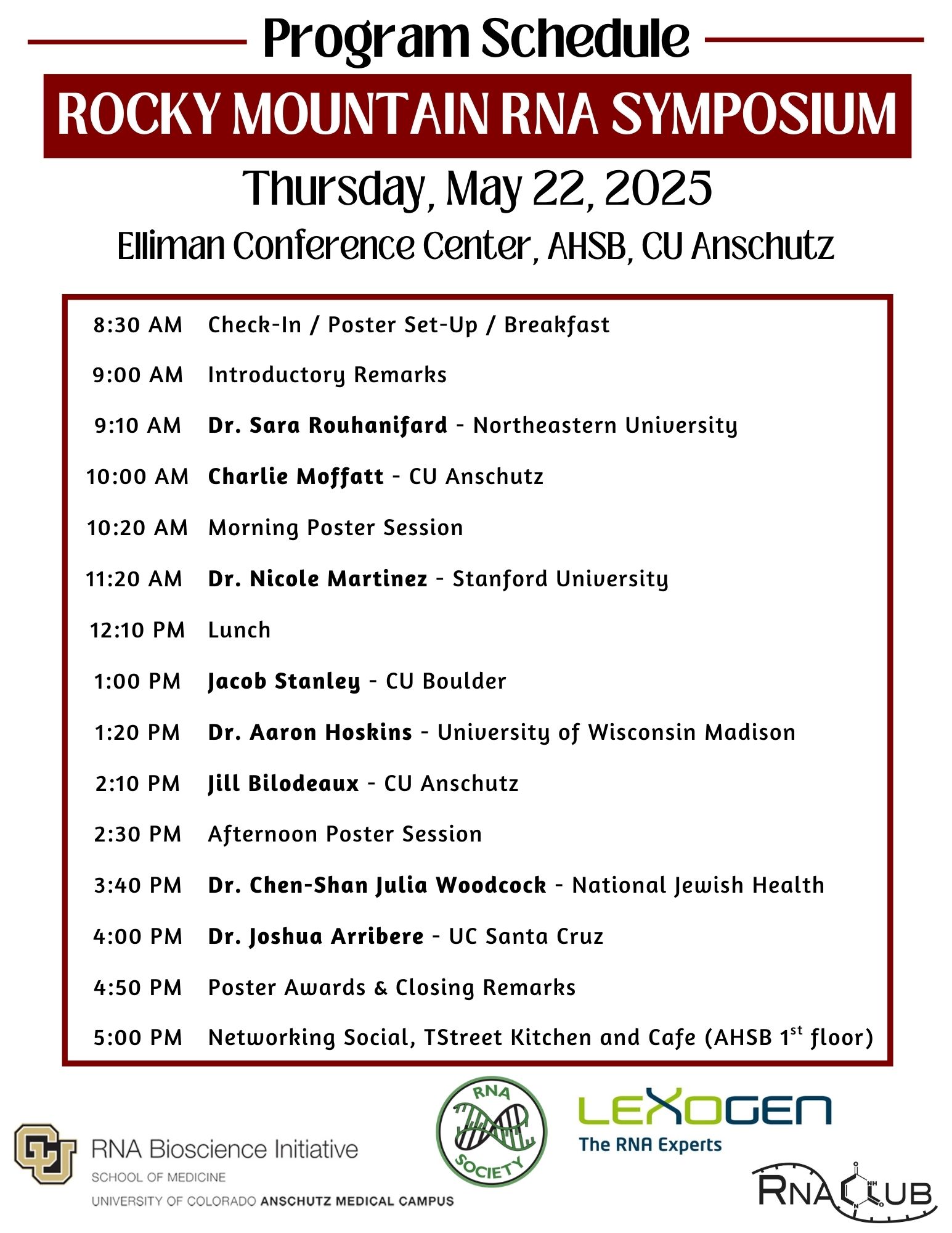 RMRS Program Schedule